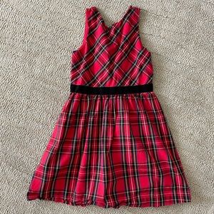 Crewcuts Red Tartan Plaid holiday dress, size 7
